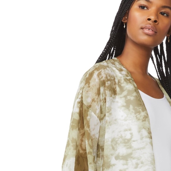 🆕 Collarless Long Sleeve Tie Dye Kimono - Picture 4 of 6